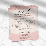 Flyer Agente de Assinatura de Empréstimo Notário Rosa co<br><div class="desc">Folhetos de Glitter Dourados do Agente de Assinatura de Empréstimo Notário.</div>