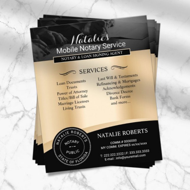 Flyer Agente de Assinatura de Empréstimo Público Notário (Criador carregado)