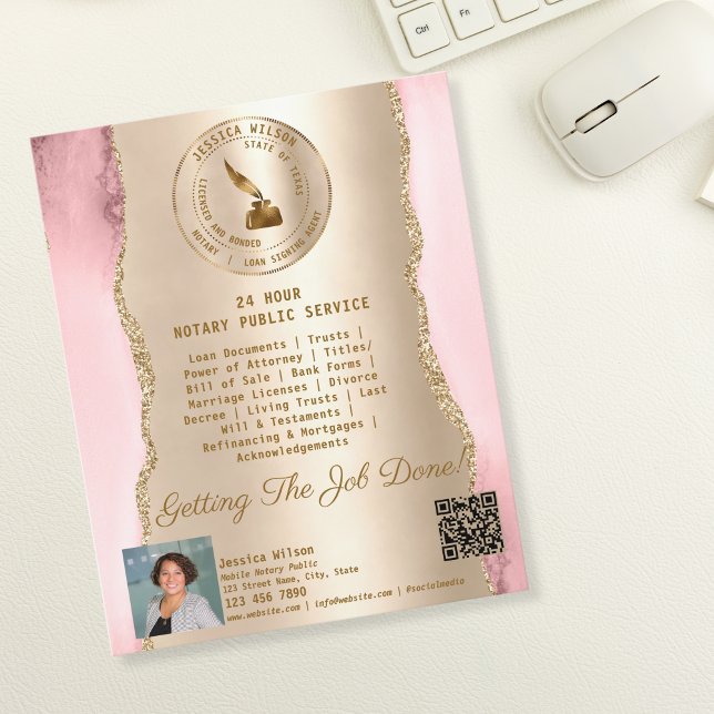 Flyer Agente de Assinatura de Notário e Empréstimo Móvel (Criador carregado)