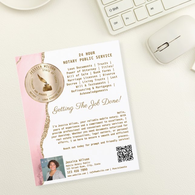 Flyer Agente de Assinatura de Notário e Empréstimo Móvel (Criador carregado)