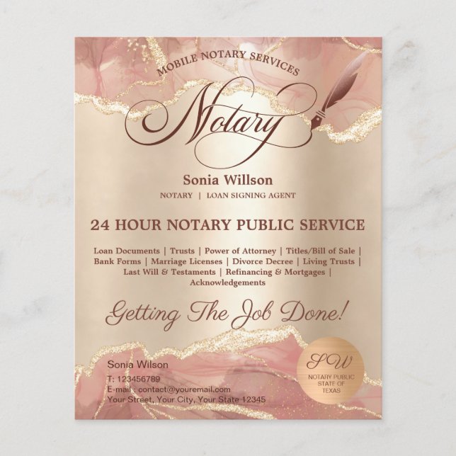 Flyer Agente de Sinalização de Notário e Empréstimo Móve (Frente)