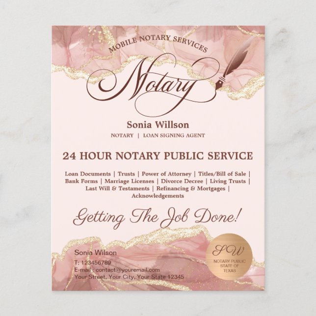 Flyer Agente de Sinalização de Notário e Empréstimo Móve (Frente)