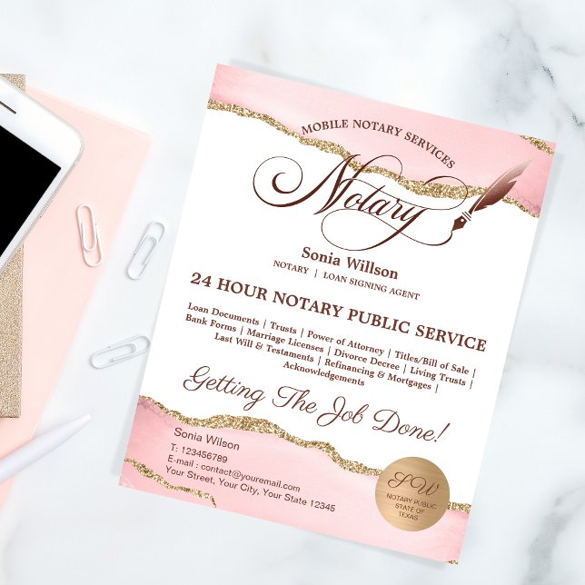 Flyer Agente de Sinalização de Notário e Empréstimo Móve (Criador carregado)