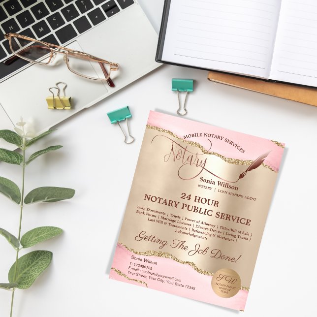 Flyer Agente de Sinalização de Notário e Empréstimo Móve (Criador carregado)