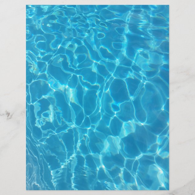 Flyer Água de Piscina Azul Céu Cristalino (Frente)