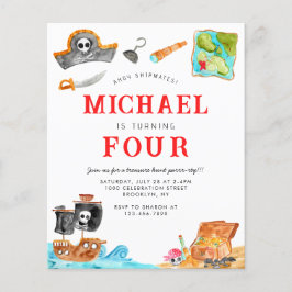 Flyer Ahoy Matey Treasure Hunt Pirate Ahote