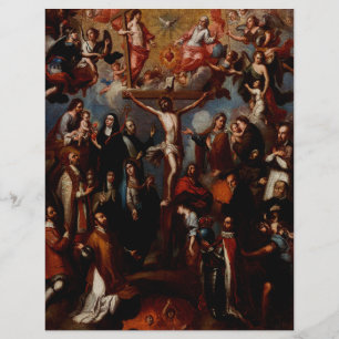 Flyer Alegoria de crucificação com Santos jesuítas