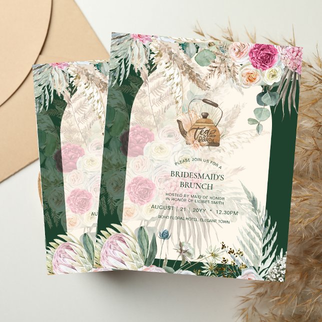 Flyer Almoço de Chá de panela da FESTA Pampas Grass (Criador carregado)