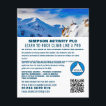 Flyer Alpinismo alpino, subida e subida<br><div class="desc">Folhetos De Alpinismo,  De Subida E De Subida Alpinos,  Na Loja De Cartão de visita.</div>