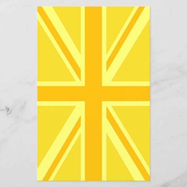 Flyer Amarelo Amarelo Jack British Flag Background (Frente)