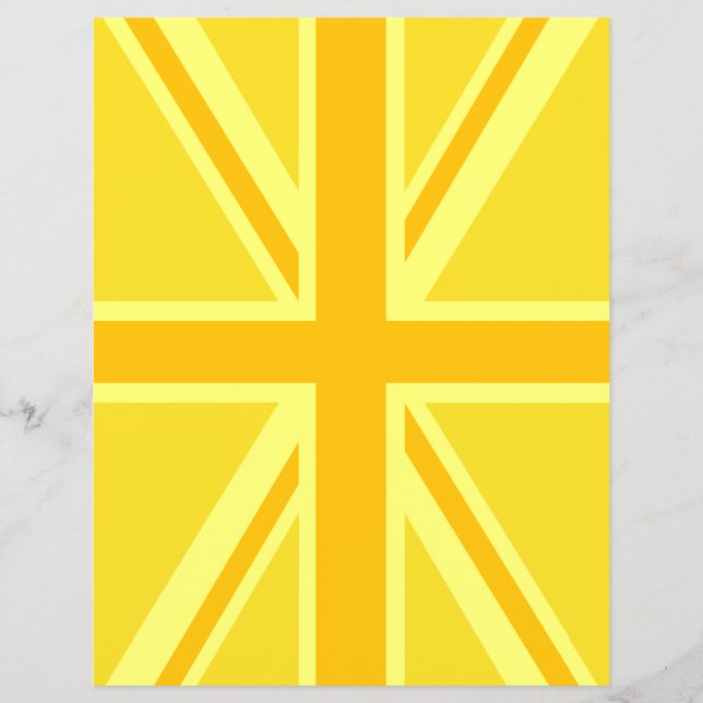 Flyer Amarelo Amarelo Jack British Flag Background (Frente)
