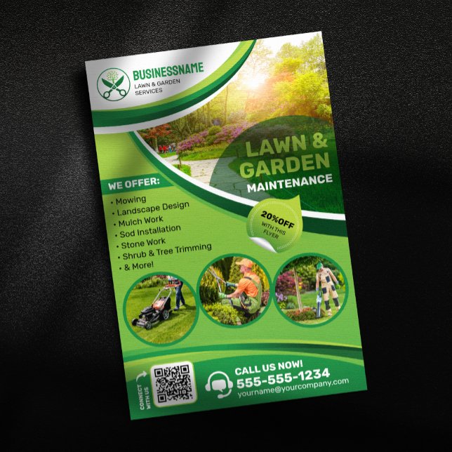 Flyer Amarrando Paisagem Paisagista para Manutenção de J (Criador carregado)