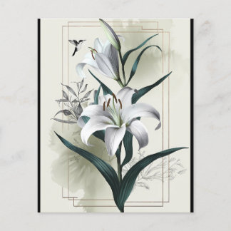 Flyer Amazon Lily Art - Estilo Dourado e Escandi