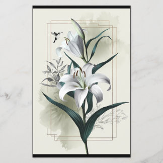 Flyer Amazon Lily Art - Estilo Dourado e Escandi