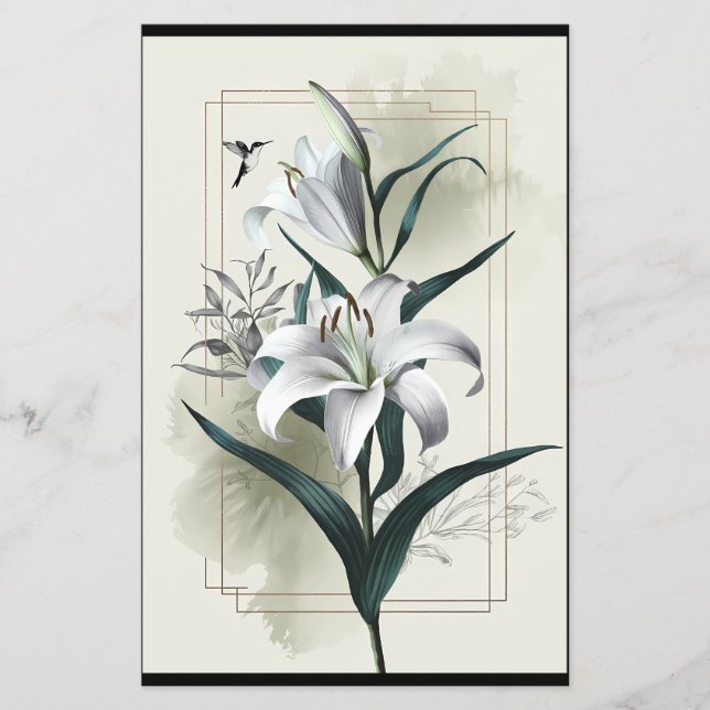Flyer Amazon Lily Art - Estilo Dourado e Escandi (Frente)