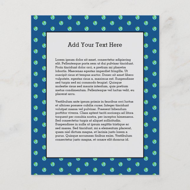 Flyer Ambiente Ecológico do Planeta Verde do Dia da Terr (Frente)