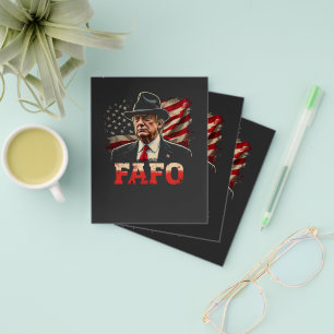 Flyer American Donald Trump FAFO EUA Flag Patriotic