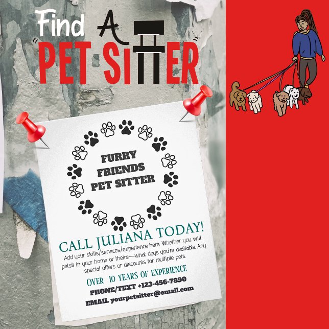 Flyer Amigos de Furto Pet Sitter Pequenas Empresas (PET SITTER FLYER)