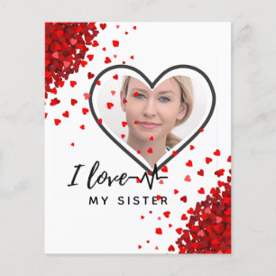 Flyer Amo Minha IRMÃ - O melhor presente personalizado 