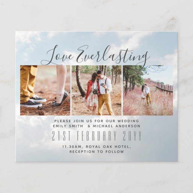 Flyer Amor Eterno FOTO COLAGEM Convite de Casamento (Frente)