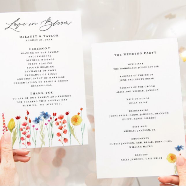 Flyer Amor no Bloom Wildflower Paper Program (Criador carregado)