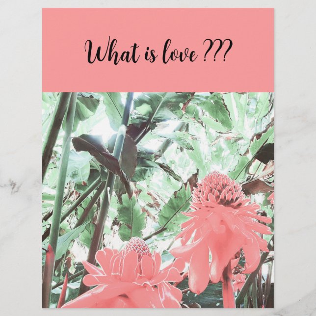 Flyer Amor Tropical Peach Wedding (Frente)