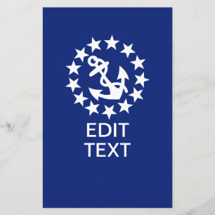 Flyer Âncora do pavilhão do iate náutico americano em az