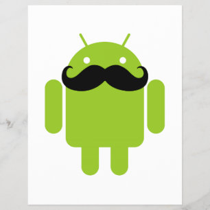 Flyer Android Robot Mustache