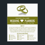 Flyer Anéis de Casamento Vinculados, Anúncio do Planejad<br><div class="desc">Anéis de Casamento Vinculados,  Folheto de Publicidade do Planejador de Eventos de Casamento pela Loja de Cartão de visita.</div>
