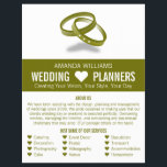 Flyer Anéis de Noivado Ligados, Anúncio de Planejamento<br><div class="desc">Anéis de Noivado Ligados,  Folheto de Publicidade de Planejamento de Casamento por The Business Card Store.</div>