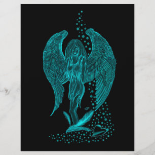Flyer Angel lost in Love , black and green Design