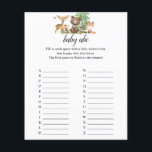 Flyer Animais da Floresta Bebê Chá ABC<br><div class="desc">Jogo Baby ABC.</div>