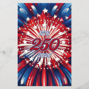 Flyer Aniversário de 250 anos da América 1776-2026 Fogos