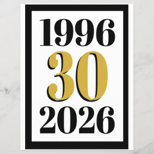 Flyer Aniversário de 30 anos Milestone Vintage 1996  
