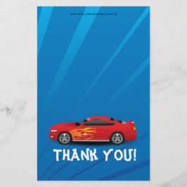 Flyer Aniversário do Rapaz do Carro Race Flames