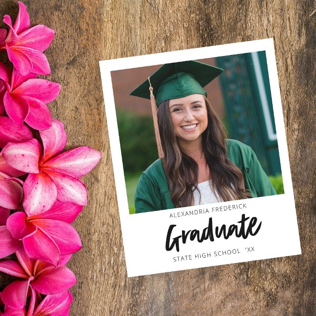 Flyer Announcem de Graduação de Foto Instantânea de Orça (Criador carregado)