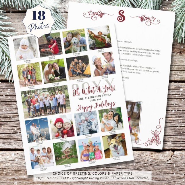 Flyer Ano em Revisão Fotografia Colagem Carta de Natal (Criador carregado)