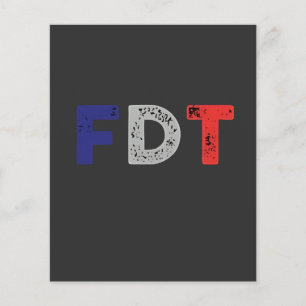 Flyer Anti Trump Maga FDT Resiste Democracia Retro