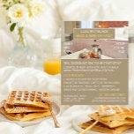 Flyer Anúncio de acomodação de cama e café da manhã<br><div class="desc">Folhetos De Publicidade De Alojamento Elegante De Cama E Café Da Manhã Na Loja De Cartão de visita.</div>
