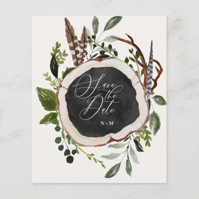 Flyer anúncio de casamento outono de fazenda orçamental (Frente)