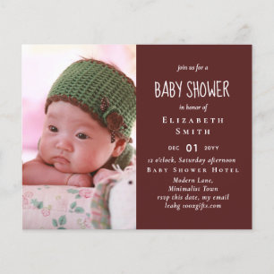 Flyer Anúncio de Chá de Bebê com Foto de ORÇAMENTO Obrig