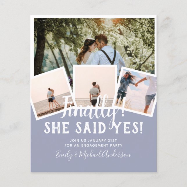 Flyer Anúncio de Convite de casamento de FOTO DO ORÇAMEN (Frente)