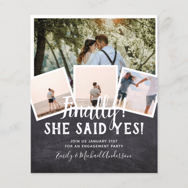 Flyer Anúncio de Convite de casamento de FOTO DO ORÇAMEN (Frente)