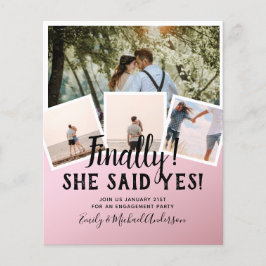 Flyer Anúncio de Convite de casamento de FOTO DO ORÇAMEN