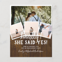 Flyer Anúncio de Convite de casamento de FOTO DO ORÇAMEN