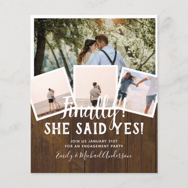 Flyer Anúncio de Convite de casamento de FOTO DO ORÇAMEN (Frente)