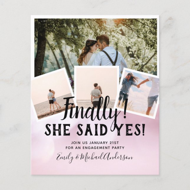 Flyer Anúncio de Convite de casamento de FOTO DO ORÇAMEN (Frente)