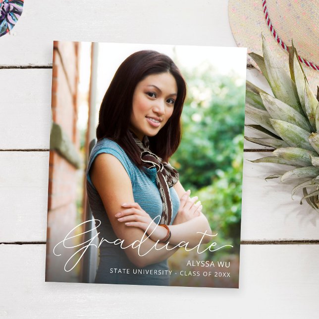 Flyer Anúncio de Graduação de Foto do Modo de Script Orç (Criador carregado)