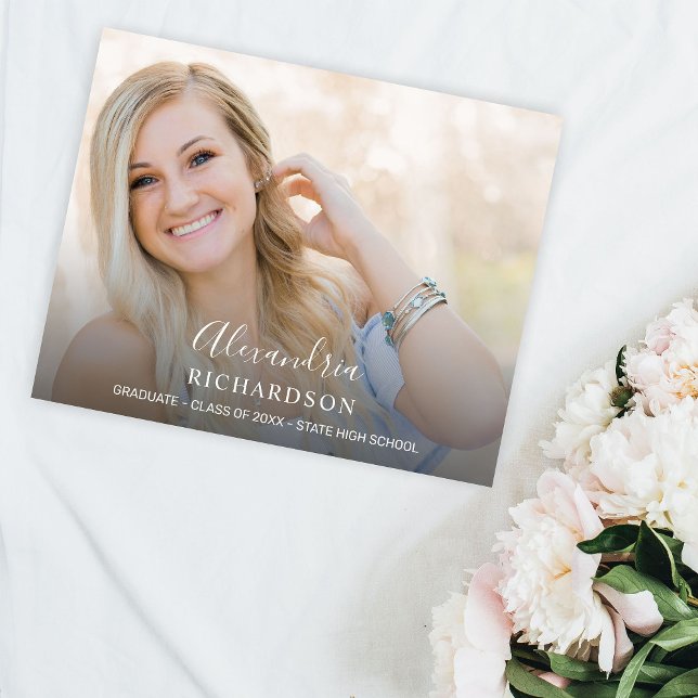 Flyer Anúncio de Graduação de Foto do Nome do Método do  (Criador carregado)