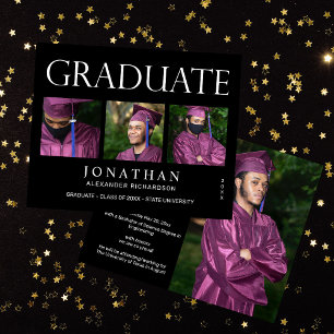 Flyer Anúncio de Graduação de Fotografia Moderna do O